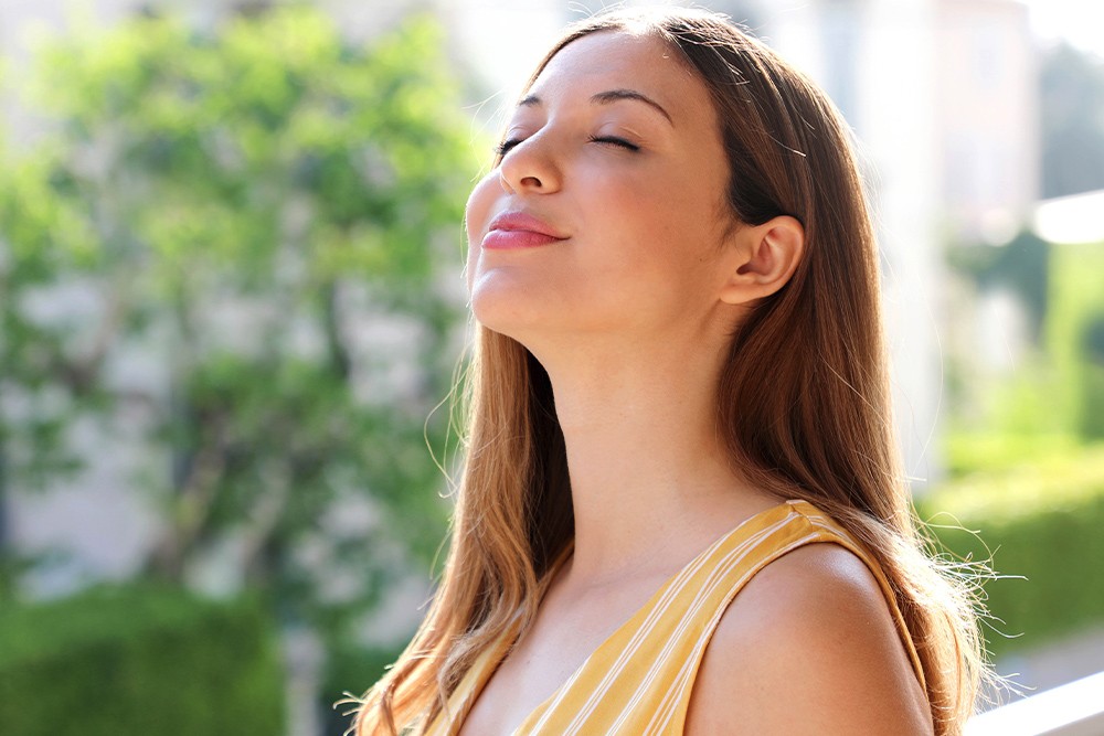 woman enjoying outdoor