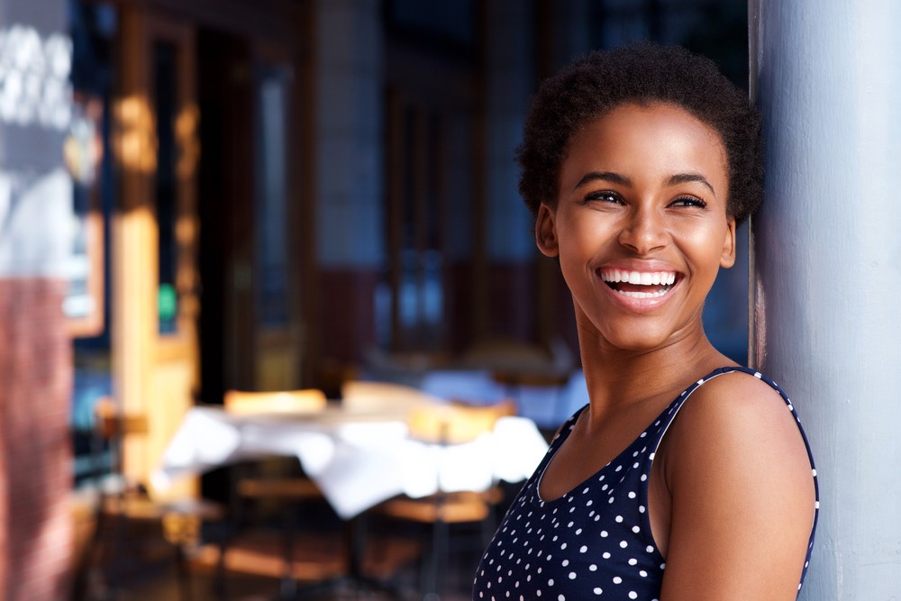 young woman smiling outdoor